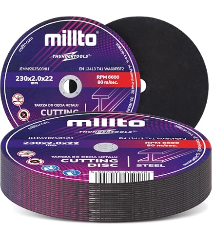 Lot De 10 Disques à Tronçonner 230 X 2 Mm Pour Inox, Acier, Métal Et Fer - Olbrich
