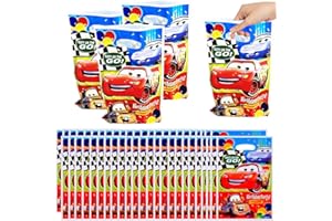 MIZT Bolsas de Dulces Cars, 50 Piezas se Puede Reutilizar Bolsa de Fiesta Regalo Bolsas de Plástico Bolsas para Cumpleaños para Envolver Regalos, Fiestas de Cumpleaños para Niños, Fiesta Temática
