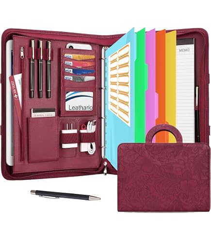 Leathario Cartella Portadocumenti A4 In Pelle Vegana, Con | FindTheDeal - 7
