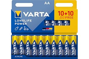 VARTA Batterien AA, 20 Stück (10+10), Longlife Power, Alkaline, 1,5 V | Mignon-Batterie LR6, Made in Germany, bis 10 Jah