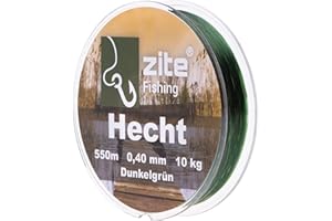 ‎ZITE Zite Fishing Angelschnur Monofil - Angelsehne 550m - Forelle Aal Hecht in zielfischgetreuen Farben - Hohe Tragkraft