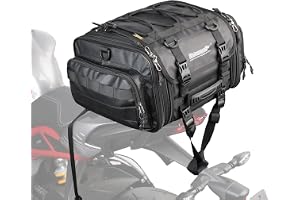 Rhinowalk Motorcycle Tail Bag Expandable 19-26L Motor Travel Luggage Motorbike Rear Rack Trunk Storage Bag with Waterproof Ra