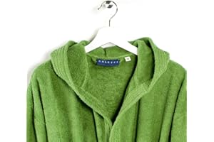 Caleffi Minorca szlafrok kąpielowy z kapturem, bawełna, zielony, XL, 26707