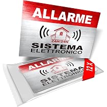 2 Pezzi Cartello Allarme Sistema Elettronico, 30x20cm Cartelli Di Sorveglianza In
