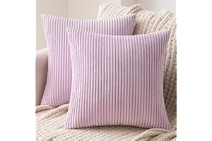 MIULEE Confezione da 2 Fodere in Velluto a Coste Decorative Federe Morbido Copricuscini Cuscino Moderne Comodo Robusto per Camera da Divano Letto 40 X 40 cm Viola Chiaro