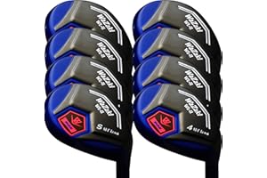 Japan WaZaki Black Oil Finish WL-IIs 4-SW Mx Hybrid Eisen Golfschläger-Set mit Schlägerhaube