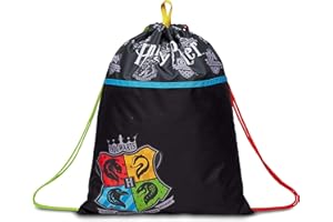 SJ GANG STYLE JAM GANG Seven Sacca Zaino Scuola Harry Potter, Nero, The Magical Creatures, Easy Bag Con Chiusura Couilisse, Sacca Zaino Bambini Sport e Viaggio