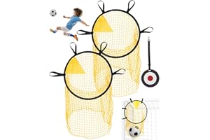 Ricyea 2PCS Top Bins Football Targets – Improve Shooting Accuracy, Top Bins Net for Goal Perfect for Football Training, Ideal for Goal Targets and Kicking Practice