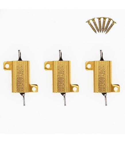 Resistenza Carico Valore Variabile Resistenze In Alluminio Dorato 5W E 10W - Valori Da 0,1 Ohm A 10k Ohm, Perfette Per Fai Da Te E Riparazioni Pakelo 10w50 - Foto 5