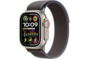 Apple Watch Ultra 2 [GPS + Cellular] Smartwatch con Caja de Titanio Resistente de 49 mm y Correa Loop Trail Azul/Negra - Talla M/L. Monitor de entreno, GPS de Alta precisión, Neutro en Carbono