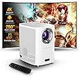 Wownect Smart Mini Android Projector 5500 Lumens Upto 200" Display | Built-in Dual Hi-Fi Speakers Supported 1080P (60FPS) Portable Projector 4K | Android 9.0 TV Download Apps Bluetooth WiFi Projector