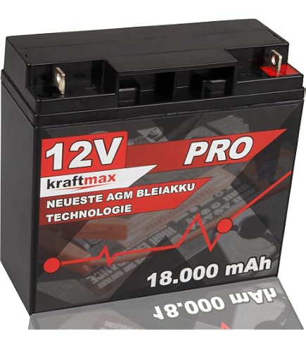 U-Power Gel-Batterie 12V 12Ah – Wartungsfrei, Verschlossen, Mit Faston F2 (6,3 Mm) Anschlüssen, Für Alarmanlagen & Notbeleuchtung