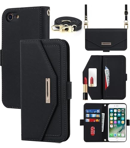 IPhone 12/12 Pro Hülle Mit Band & Stift – Leder-Optik, Magnetisch, Als Wallet Nutzbar