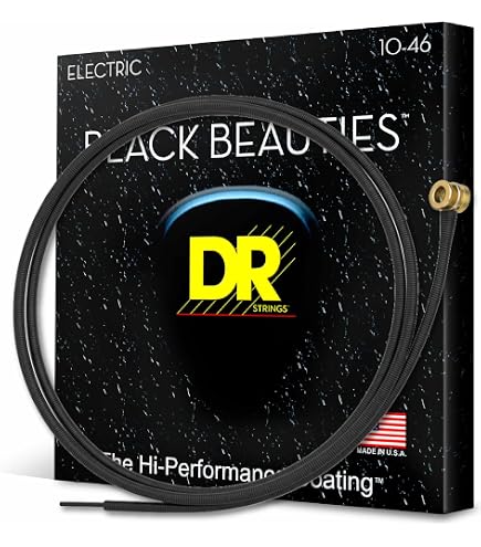 DR BKB-50 Black Beauties: Corde Per Basso Elettrico 4 Corde Rivestite Nero 50-110 - Foto 2
