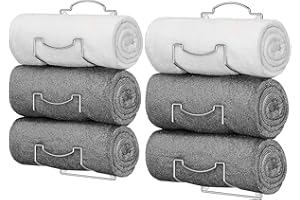MUTOOL Towel Rack Wall Mounted, Set of 2 Towel Storage for Bathroom, Metal Bath Towels Holder, Hanging Washcloth Hand Towel Storage Organizer (Chrome)