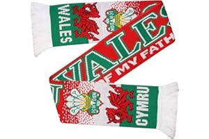 WALES F.A. Wales Flag Rugby & Football Fans Scarf (100% Acrylic)