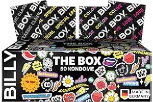 ‎BILLY BOY BILLY BOY Kondome The Box 50er Kondommix | 52 mm und 56 mm | Acht verschiedene Sorten gemischt | 1x50 Stück
