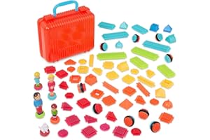 Battat – Bristle Blocks – STEM Interlocking Building Blocks – 85 Pieces Playset – Reusable Storage Bin – Developmental Toys for Toddlers & Kids – 2+ Years