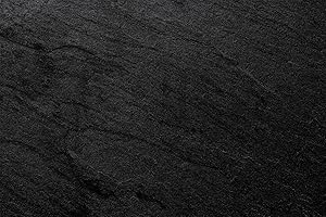 ‎QUEENCE Queence | Arbeits- & Kochplattenabdeckung Stein 60x40 | Spritzschutz | Rückwand | Küchen Paneele Inkl. Befestigungsmöglichkeit ohne Bohren, Farbe:Schwarz, 60x40