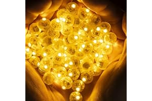 HENGBIRD 100 Stück LED Ballons Lichter, Runde Led Ballonlichter Mini LED Lichter Luftballons, Warmweiß Leuchtende Luftballons für Geburtstag Hochzeit Weihnachten Neujahr Karneval Dekor