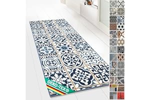 FLOORDIREKT Design Carpet Runner Rug Floor Mat, Non Slip Runner Mat for Kitchen Hallway Living Room Bedroom Vintage Ornament Classic Modern Design (80 x 150 cm, Swansea)