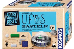 Kosmos 604127 AllesKönnerKiste UFOs basteln, DIY-Bastelset für Mädchen und Jungen ab 8 Jahren, Geschenk-Set für den Kindergeburtstag, Basteln für Kinder, Aliens