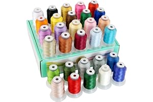 New brothread 30 Nuevos Janome Colores Poliéster Máquina Bordado Hilo 500M - Surtido 1