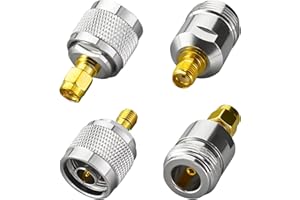 ACONRFTOL 4PCS SMA to N-Type Adapter Kit SMA Male/Female to N Female/Male Connector 4G WiFi Antenna Adapter for Antenna Wirelesse WiFi Router