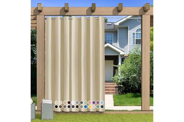 Rideaux Jardin Extérieur Imperméable Isolant Thermique Rideaux, Rideau dextérieur avec œillets 1 pièce, taille personnalisée rideaux dextérieur imperméable pare-soleil patio Terrasse Montgolfières