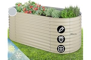 blumfeldt Metal Raised Beds for Gardens, Vegetable Planters Outdoor for Garden Herbs, Flowers, Fruit, Veggie, 1257L Large Free Standing Steel Elevated Planter Box Kit, Weatherproof & Rust-Free, 2m