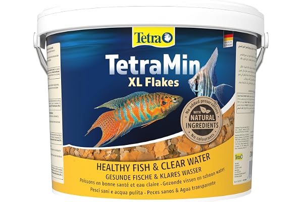 TetraMin XL Flakes Nutri Evolution - Aliment Complet en Flocons aux Ingrédients Naturels pour Poissons Tropicaux de Grande Taille – Sans conservateurs ajoutés ni colorants - Boîte PET recyclé - 10 L