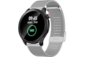 Hiseus Metalowa Bransoletka Kompatybilna z Amazfit GTR 4/GTR 3/GTR 3 PRO/2/2e, Bransoletka Wymienna z Siatki ze Stali Nierdzewnej Kompatybilna z Amazfit GTR 2/3/4/Stratos 3
