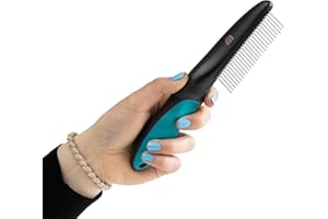 Mikki Dog, Cat Anti-Tangle Shedding Comb - Removes Knots, Matts and Tangles - for Thick Hair Coats