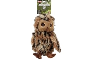 Animal Instincts Forest Friends Squeaky Peluche Cane Giocattolo Morbido Comfort Cucciolo Ollie Owl - Grande