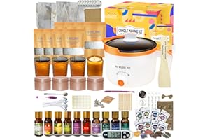 Ksedcon DIY Complete Candle Making Kit for Adult Beginners, All-in-One Candle Maker Set Soy Wax, Wax Melter Pot, Jar & Tins