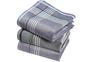 ‎VIVIENNE ET MERLIN Taschentücher aus hochwertigem Stoff, 100 % gekämmte Baumwolle, 45 cm x 45 cm, 3 Stück, Modell V11919