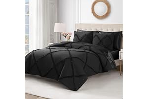 Juicy Couture Diamond King Steppdecken-Set – Rüschen 3-teilig, maschinenwaschbar, wendbar, Schwarz