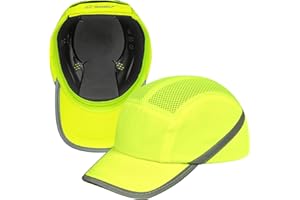 ﻿BWOLF TRIVOR Caschetto Antinfortunistico Cappello di Protezione Berretto da Lavoro Casco da Lavoro con Calotta in ABS EN 812 e Strisce Riflettenti