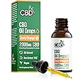 CBDfx 2000mg CBD Oil, High Strength, Zesty Orange Flavoured CBD Oil Drops, Vegan, Natural, Non-GMO, Blended with MCT Oil, No THC, 30ml (40 Days)