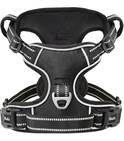 RUFFWEAR Hi & Light hondenharnas, anti-trek harnas voor honden, klein, medium large en XL. Volledig verstelbare lichtgewicht harnassen met aluminium riem bevestiging portaal en ID-tas, korstmos groen