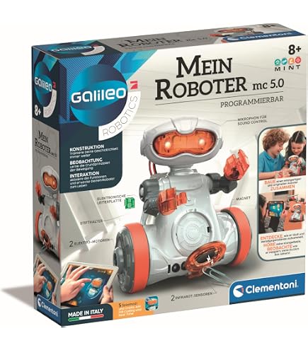 Dnenellr Robot Jouet Interactif Avec Télécommande, Commande Vocale (Anglais), Yeux LED Et Programmable – Cadeau Parfait Pour Enfants De 3 à 12 Ans
