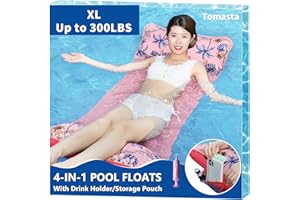 TOMASTA Fabric Pool Floats Adult, Lake Floats for Swimming Pool, XL Size Mesh Premium Pool Hammock,Water Inflatable Lounger-Chair-Raft-Drifter-Saddle,Luxury Inflatable Pool Float