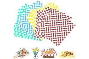 PIWOSGOL 120 Hojas Papel para Envolver Alimentos Antigrasa de 30×30cm/11.8×11.8in - Encerado para Bocadillo, Hamburguesas, Pasteles de Pizza, Sándwiches