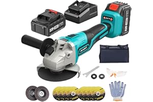 AVHRIT Smerigliatrice angolare a batteria 125 mm, smerigliatrice angolare a 9000 giri/minuto con 1 batteria da 4,0Ah, dischi da taglio da 125mm per tagliare, smerigliare
