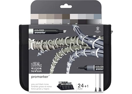 Winsor & Newton 0290081 ProMarker (i Wallet, professionell layoutmarker-2 spetsar, fin och bred för - Amazon Deal & Rabatt