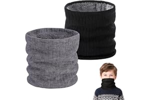 CIYIN Scaldacollo Bambino, 2 Pezzi Scaldacollo Cotone Bambina, Sciarpa Tubolare Bambino, Scaldacollo Invernale Bambina, Sciarpe Bambini, per Ragazzi e Ragazze