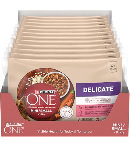PURINA ONE Mini/Small <10kg – Sachets 10x85g Contrôle Du Poids – Dinde Et Riz Effilés – Aliment Chien Adulte Petite Taille