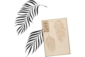 NAKLEO Pochoir de Fleurs pour Peinture Murale Grand Format 43x64cm, Modèle en Plastique et Réutilisable, Tropical Palmier Feuille, DIY Bricolage Artisanat Décoration a Peindre, Bois Tissu Mueble