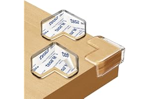 Wemk Protection Coin de Table avec Colle de TESA, 12 Pièces Protections d’Angles, pour Securite Enfant Domestique, avec Bandes Adhésives Supplémentaires