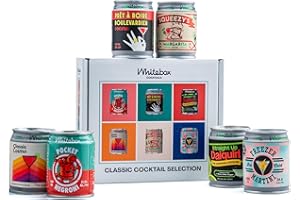 WHITEBOX COCKTAILS Single Serve Classic Cocktail Selection Box — Case Of 6 Cocktail Cans | Classic Cocktail Selection Box | Pre-mixed Cocktails Ready To Drink Gift Set 6x100ml